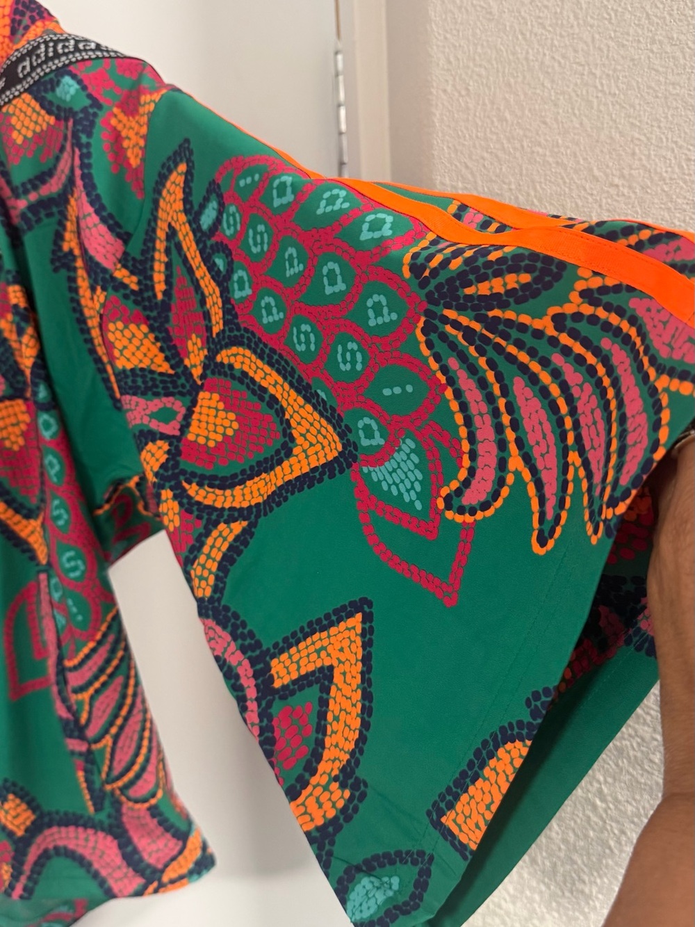 Adidas/Farm Rio collaboration Women's Green, Pink & Orange Floral Bomber Jacket - Picture 4 of 9